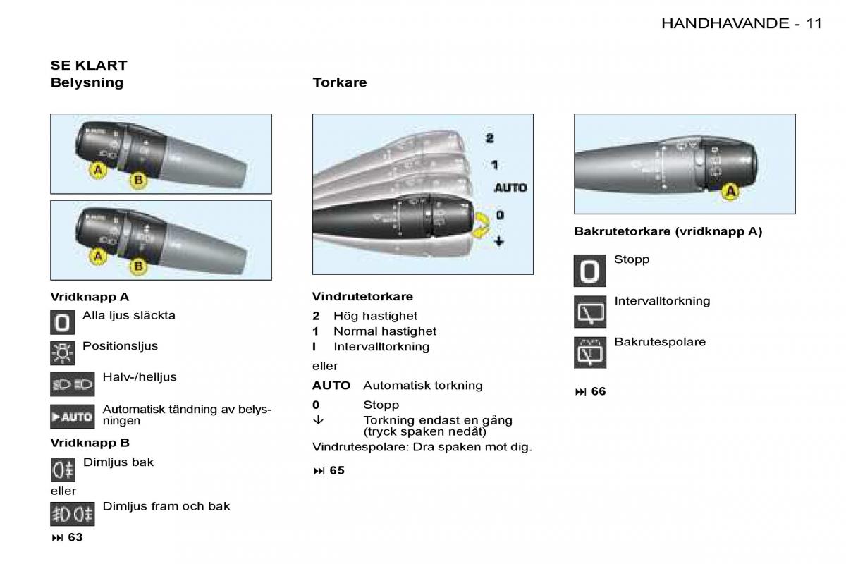 Peugeot 206 instruktionsbok / page 8