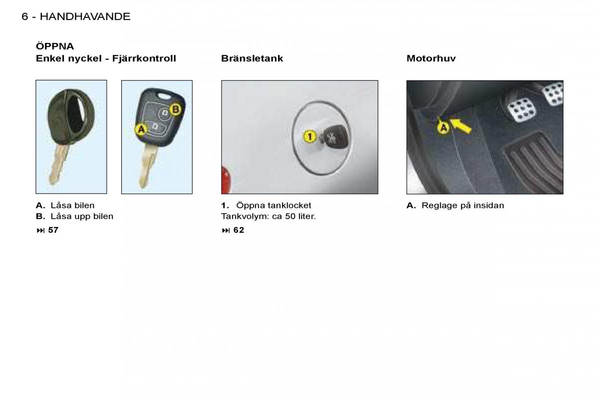 Peugeot 206 instruktionsbok / page 3