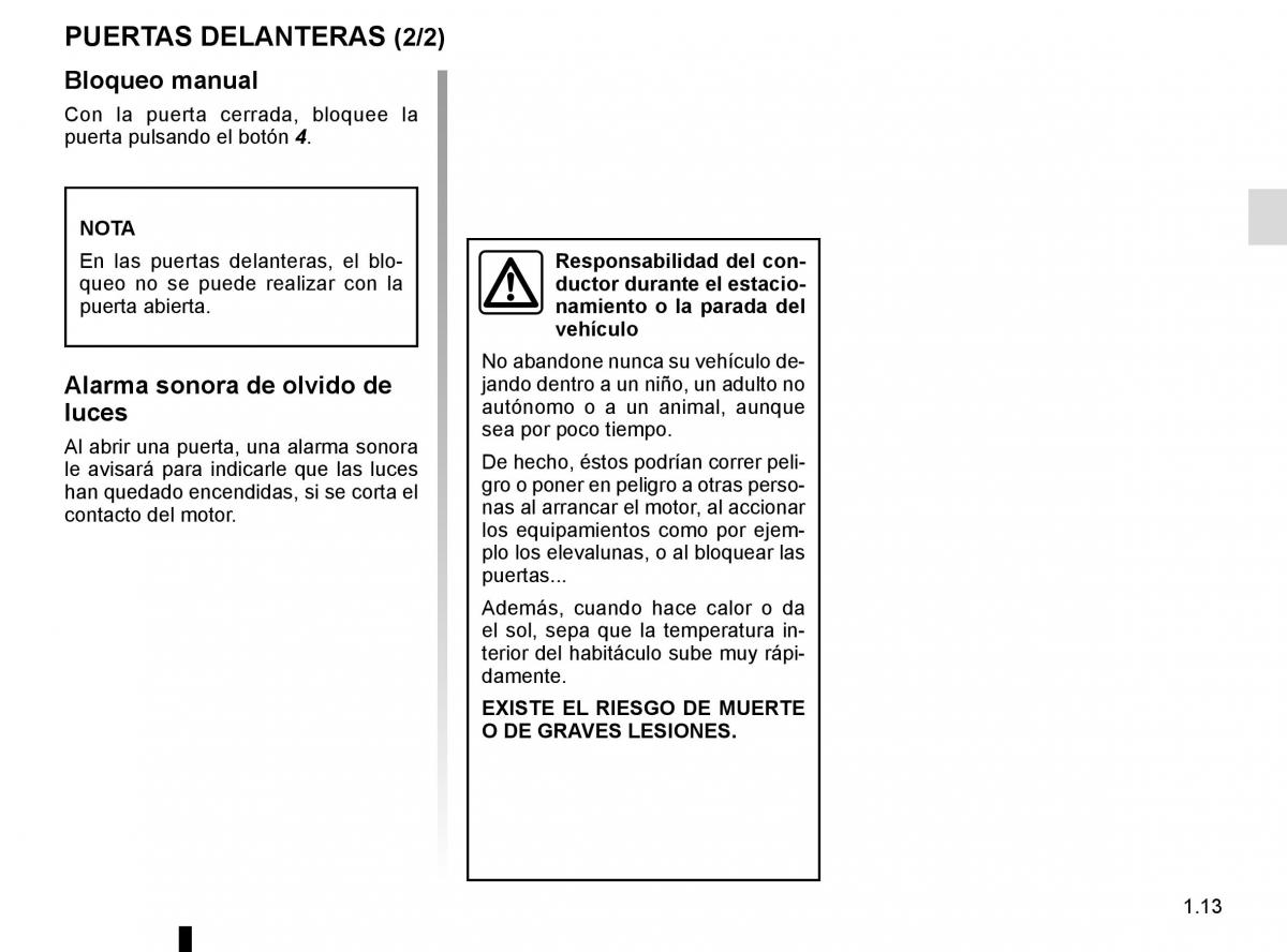 Renault Master III 3 manual del propietario / page 19