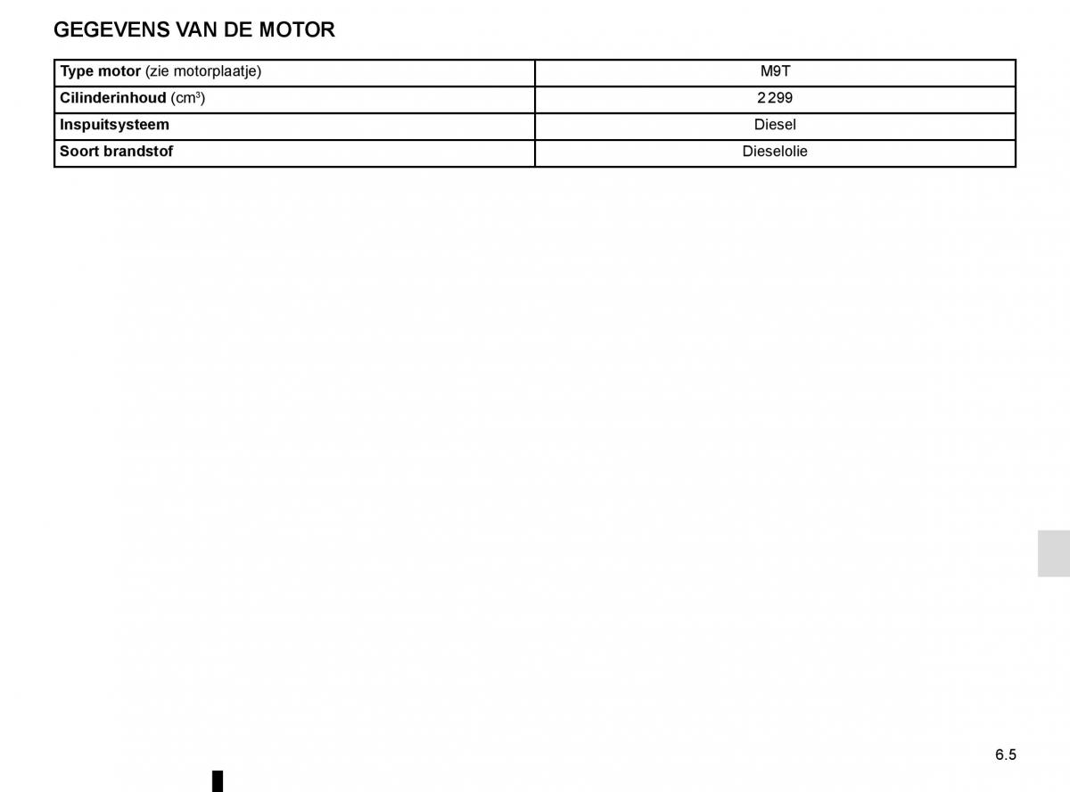manual Renault Master Renault Master III 3 handleiding / page 259