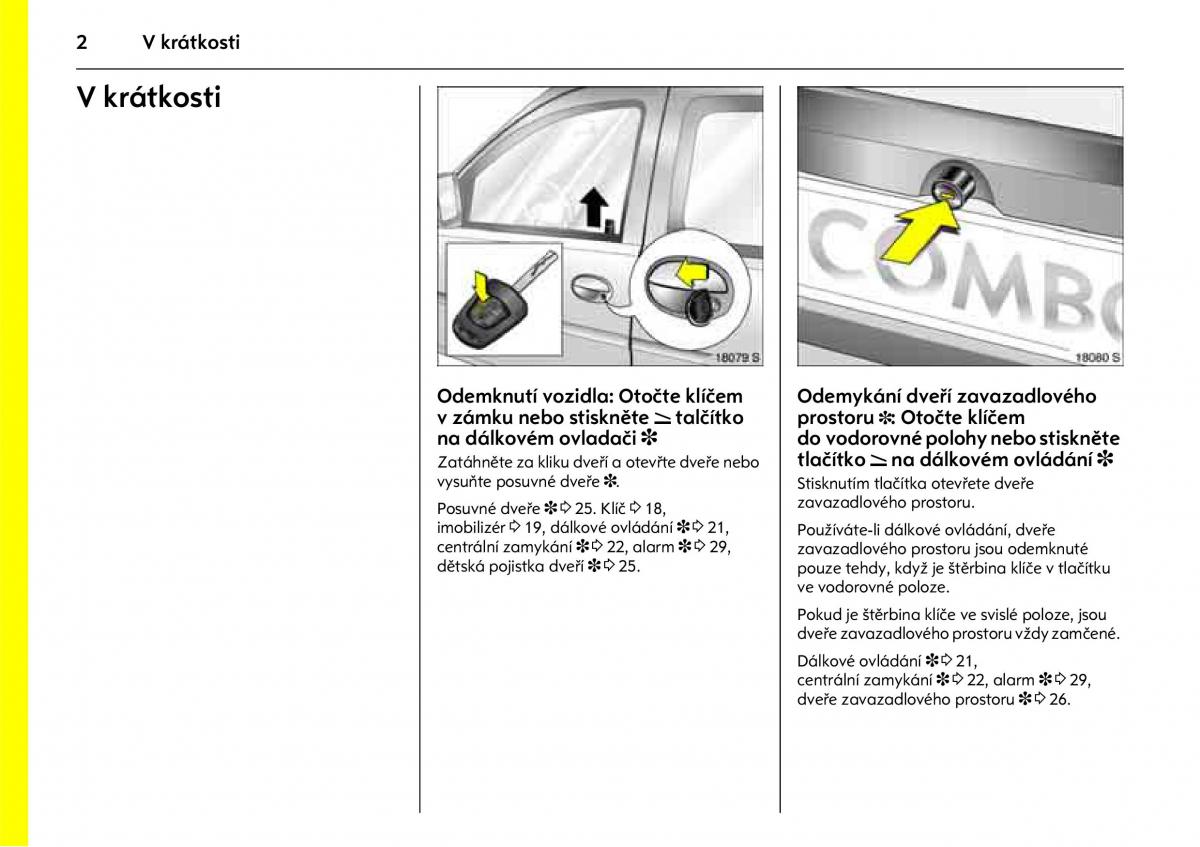 Opel Combo C navod k obsludze / page 6