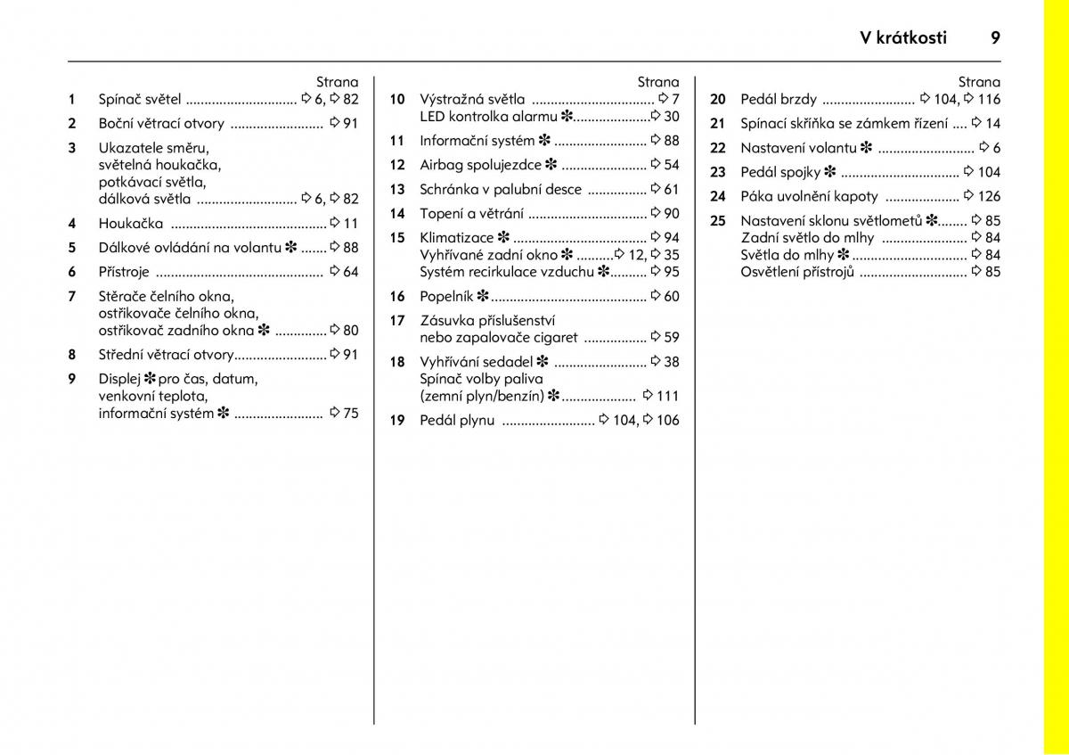 Opel Combo C navod k obsludze / page 13