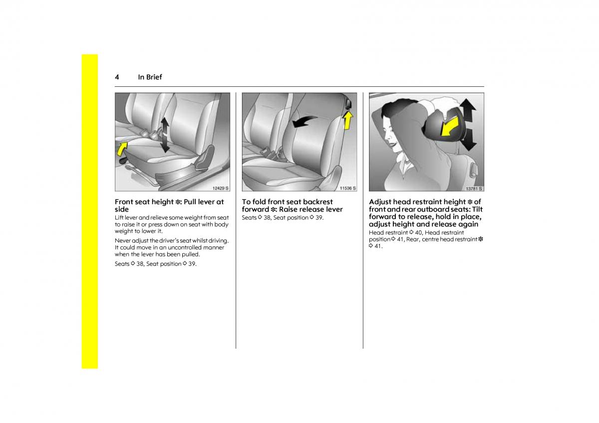 Opel Combo C owners manual / page 10