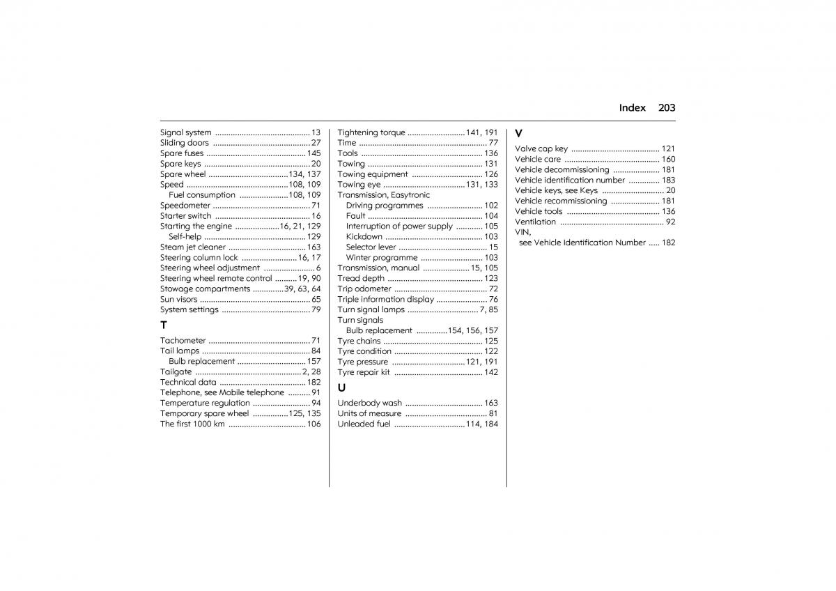 Opel Combo C owners manual / page 209