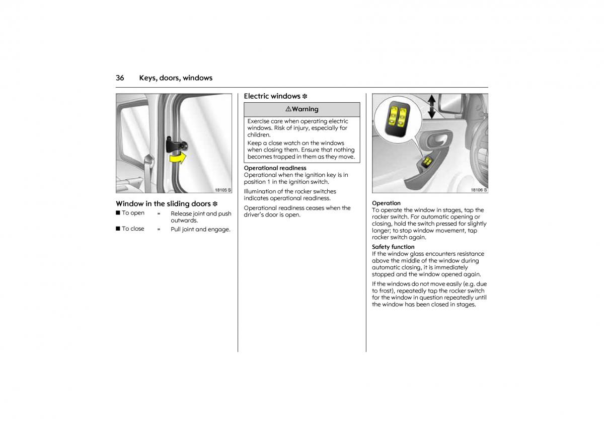 Opel Combo C owners manual / page 42
