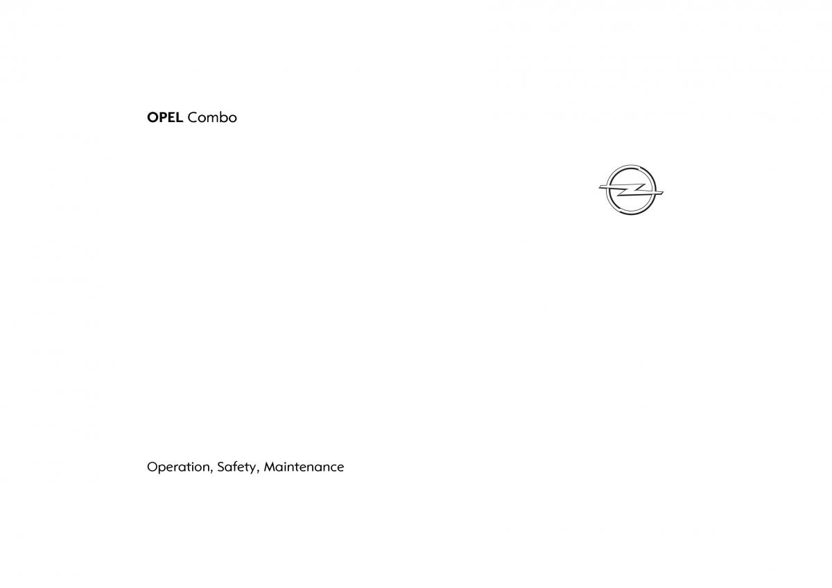 Opel Combo C owners manual / page 3