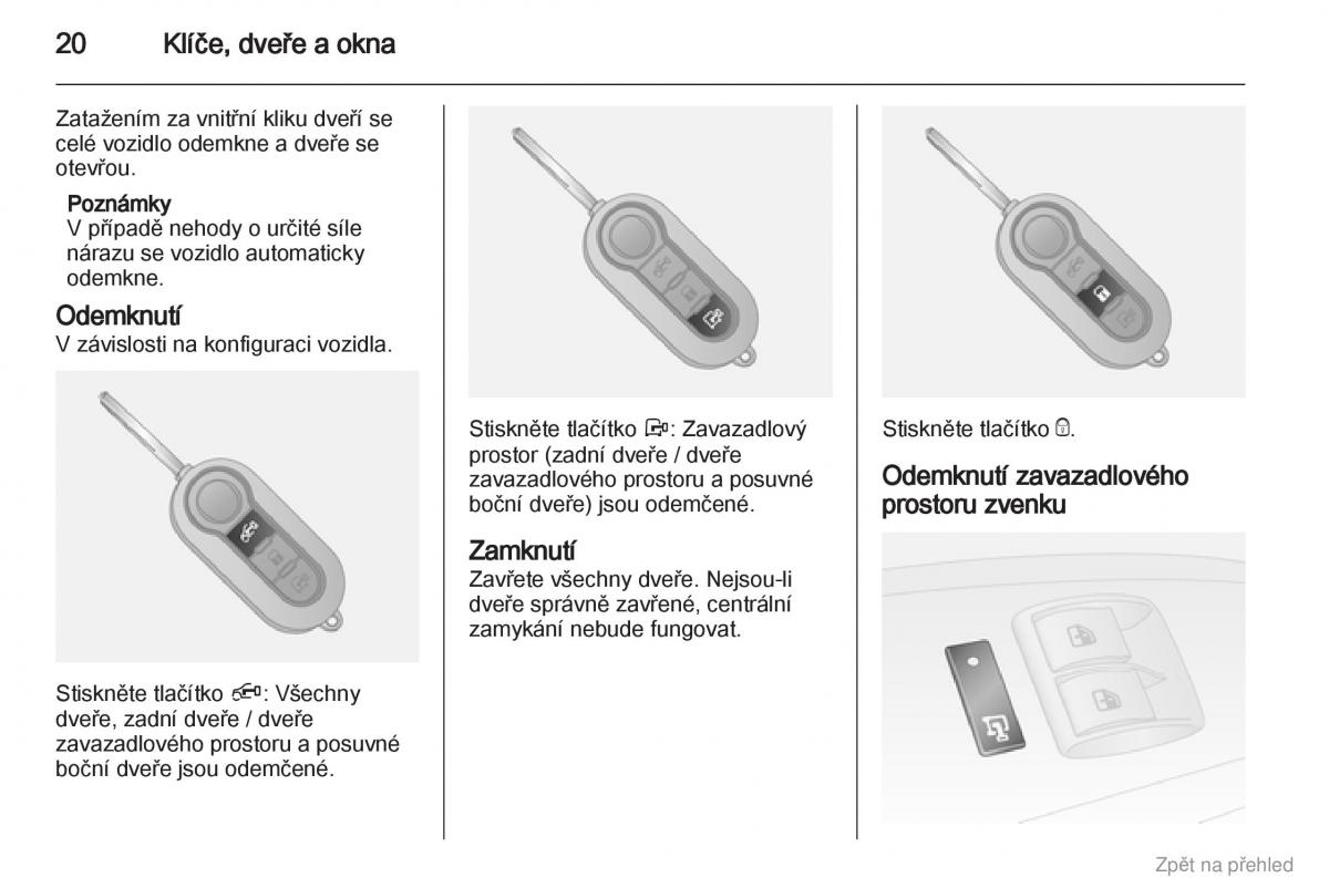 Opel Combo D navod k obsludze / page 21