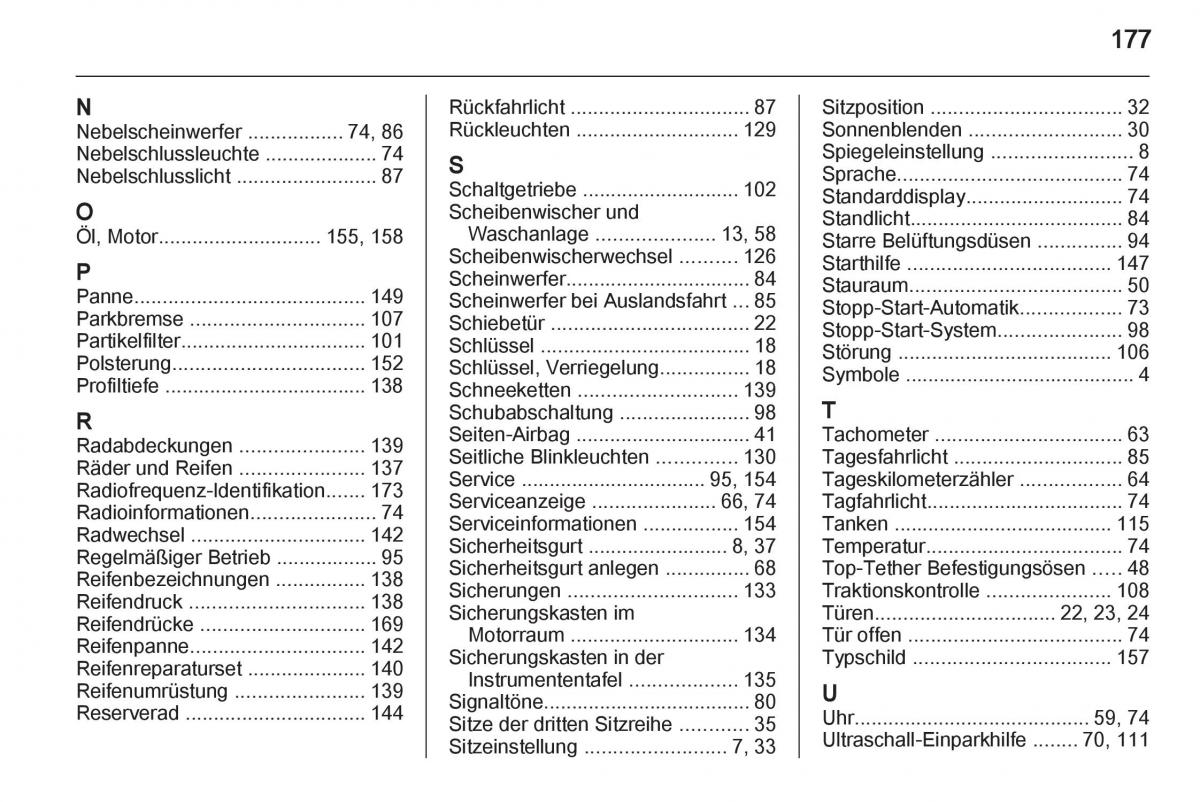 Opel Combo D Handbuch / page 179