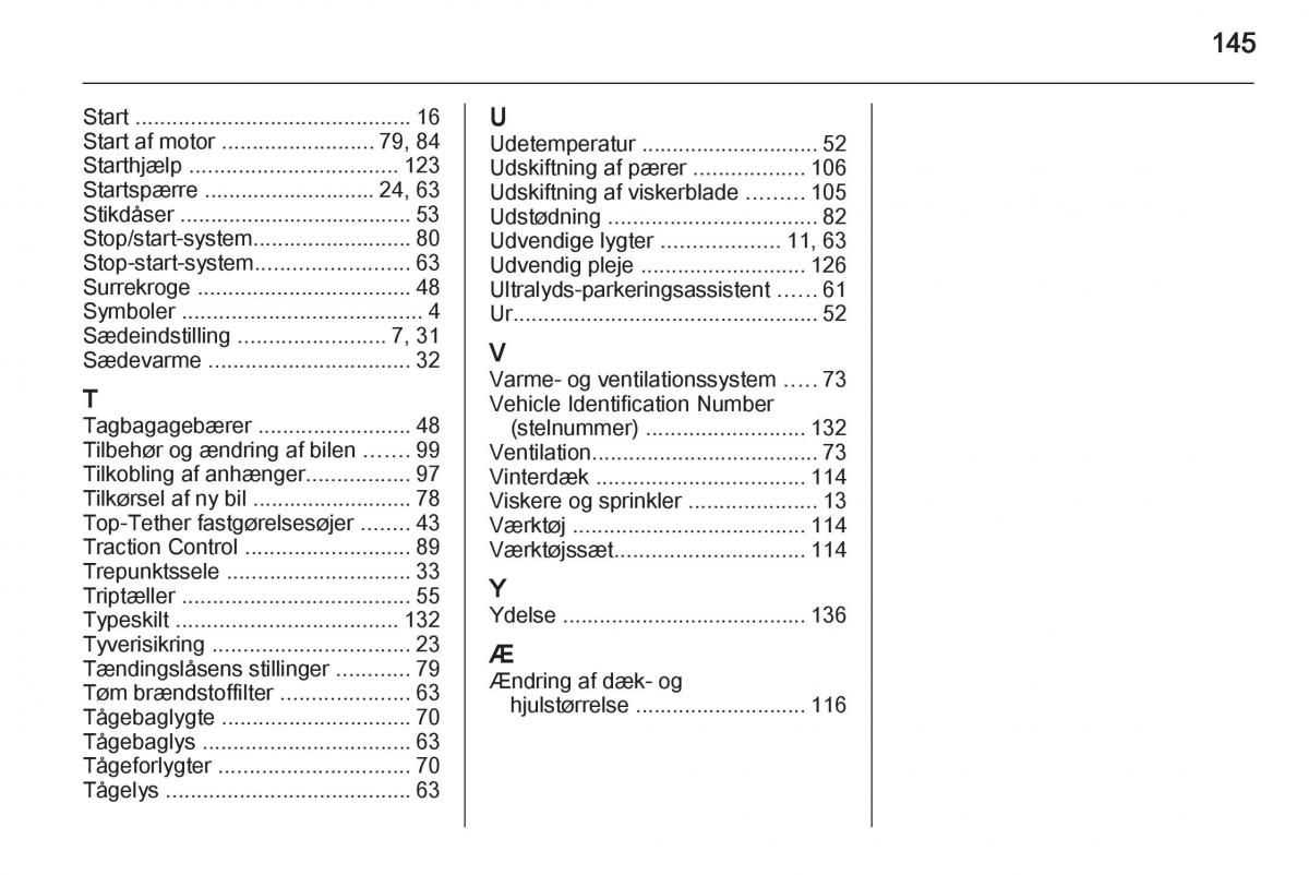 Opel Combo D Bilens instruktionsbog / page 147