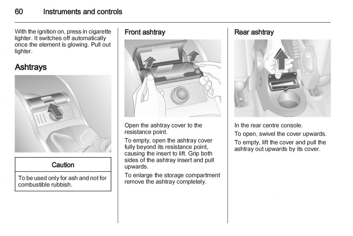 Opel Combo D owners manual / page 60