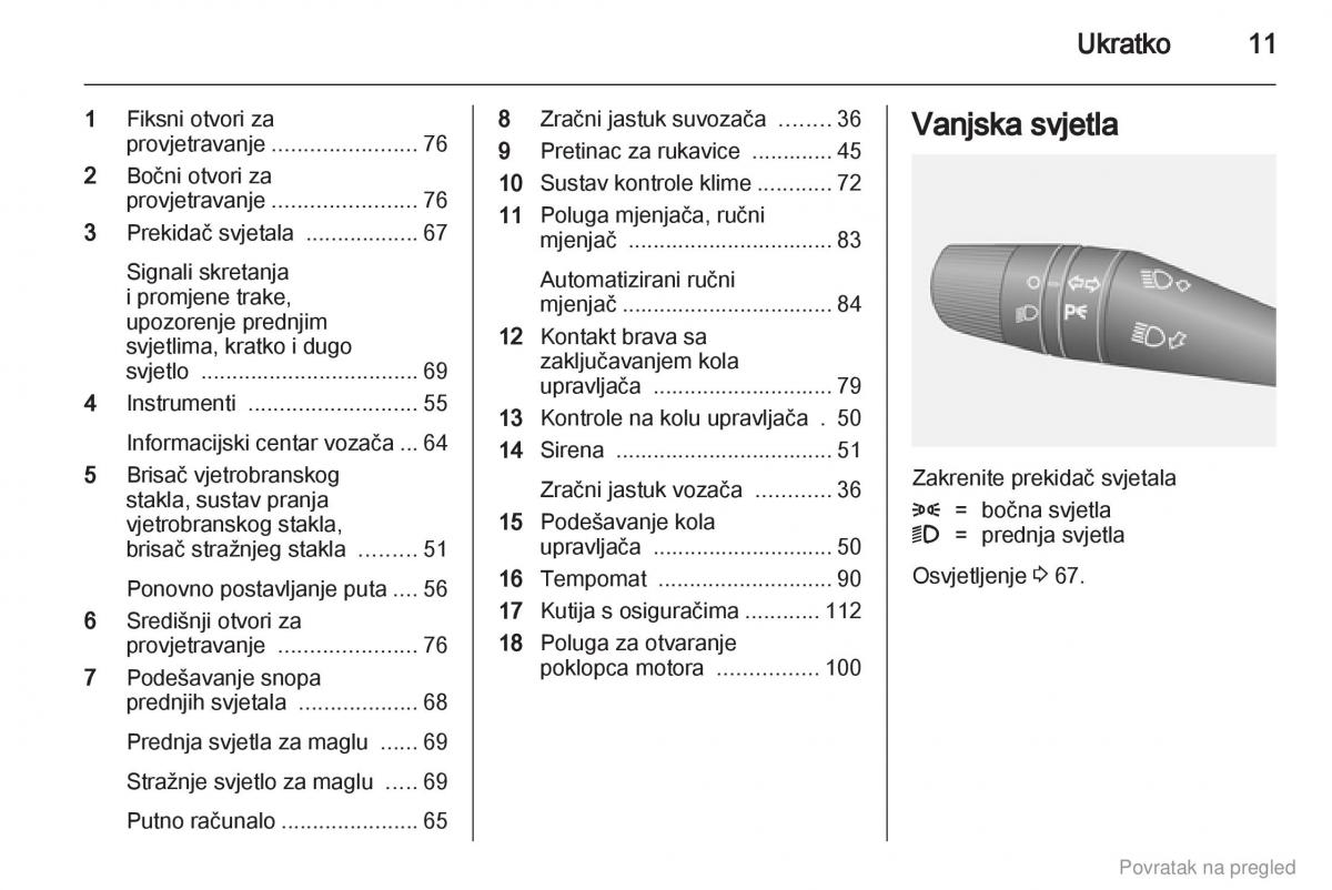 Opel Combo D vlasnicko uputstvo / page 12