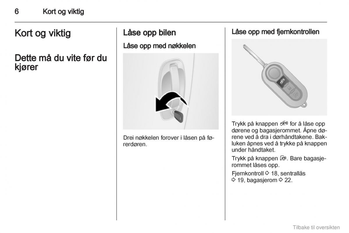 Opel Combo D bruksanvisningen / page 7