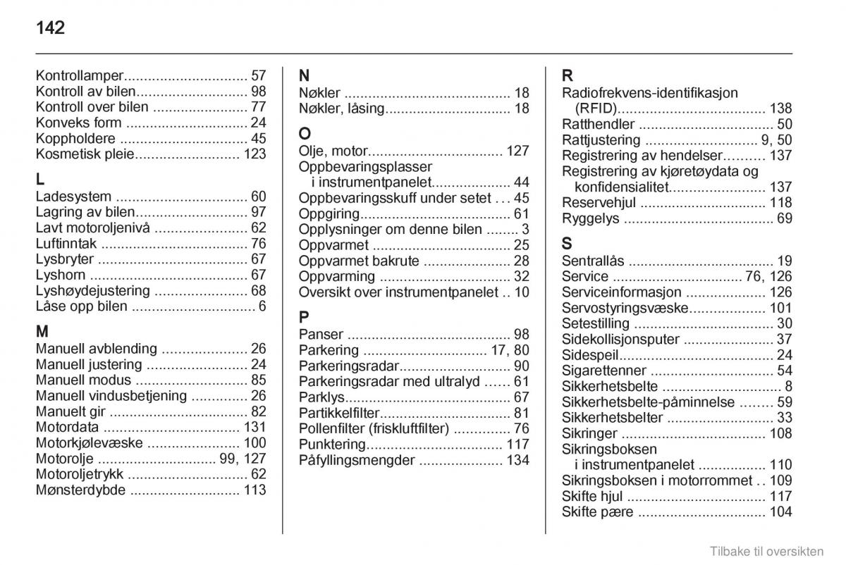 Opel Combo D bruksanvisningen / page 143