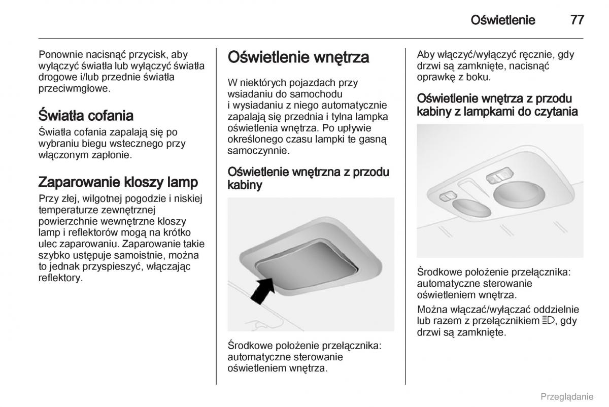 Opel Combo D instrukcja obslugi / page 78