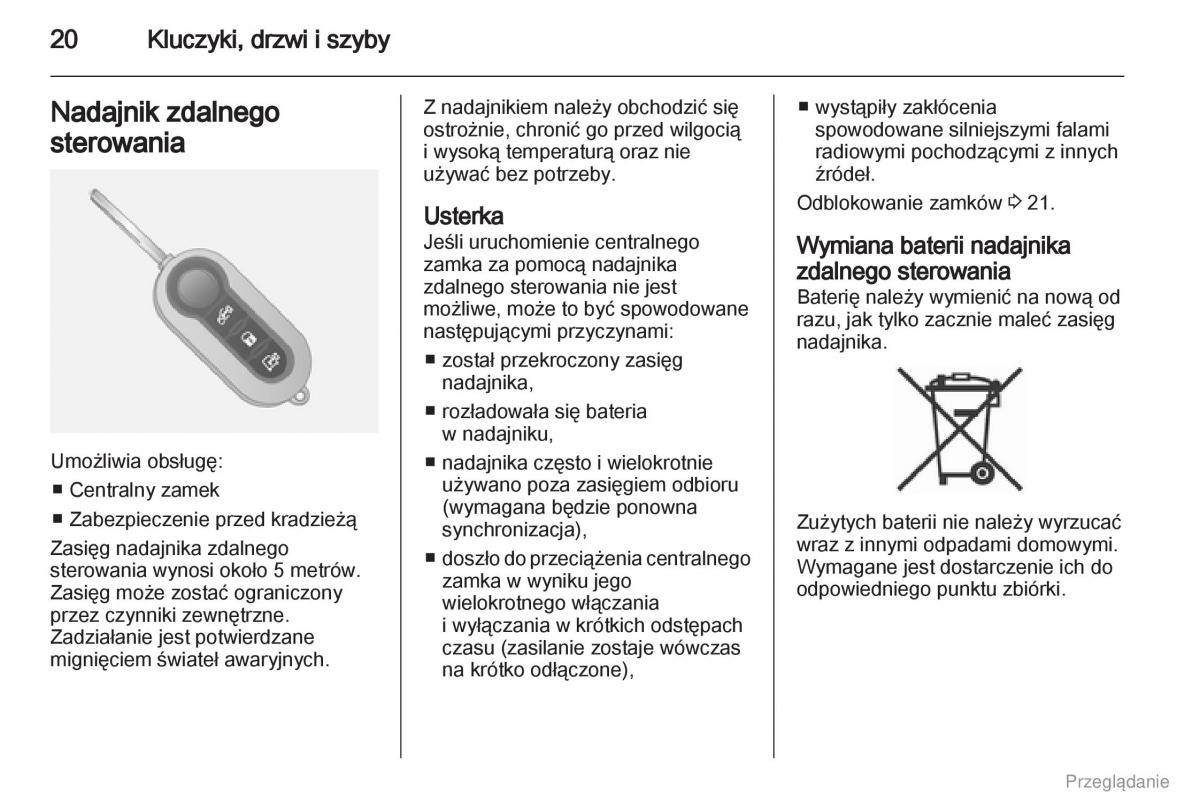 Opel Combo D instrukcja obslugi / page 21