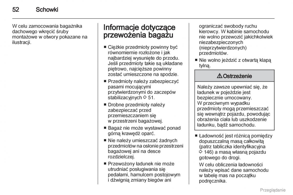 Opel Combo D instrukcja obslugi / page 53