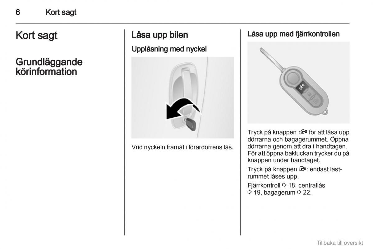 Opel Combo D instruktionsbok / page 7