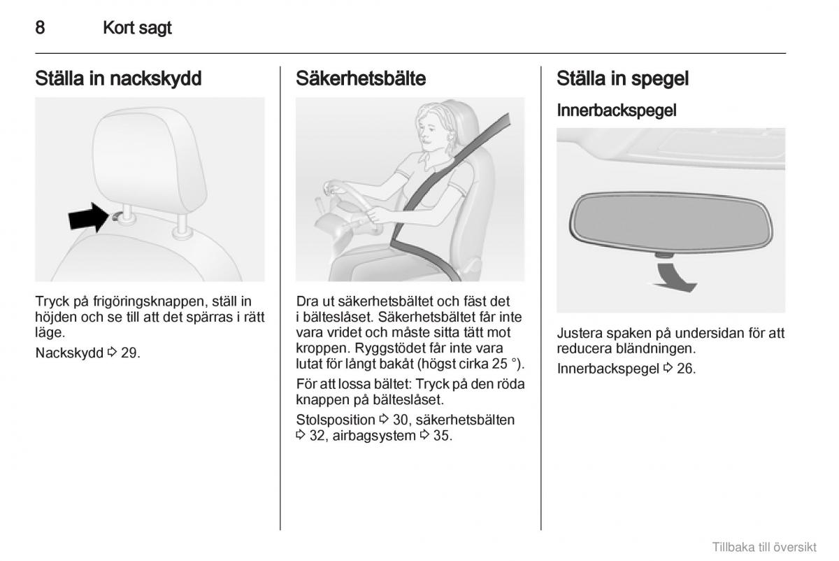 Opel Combo D instruktionsbok / page 9