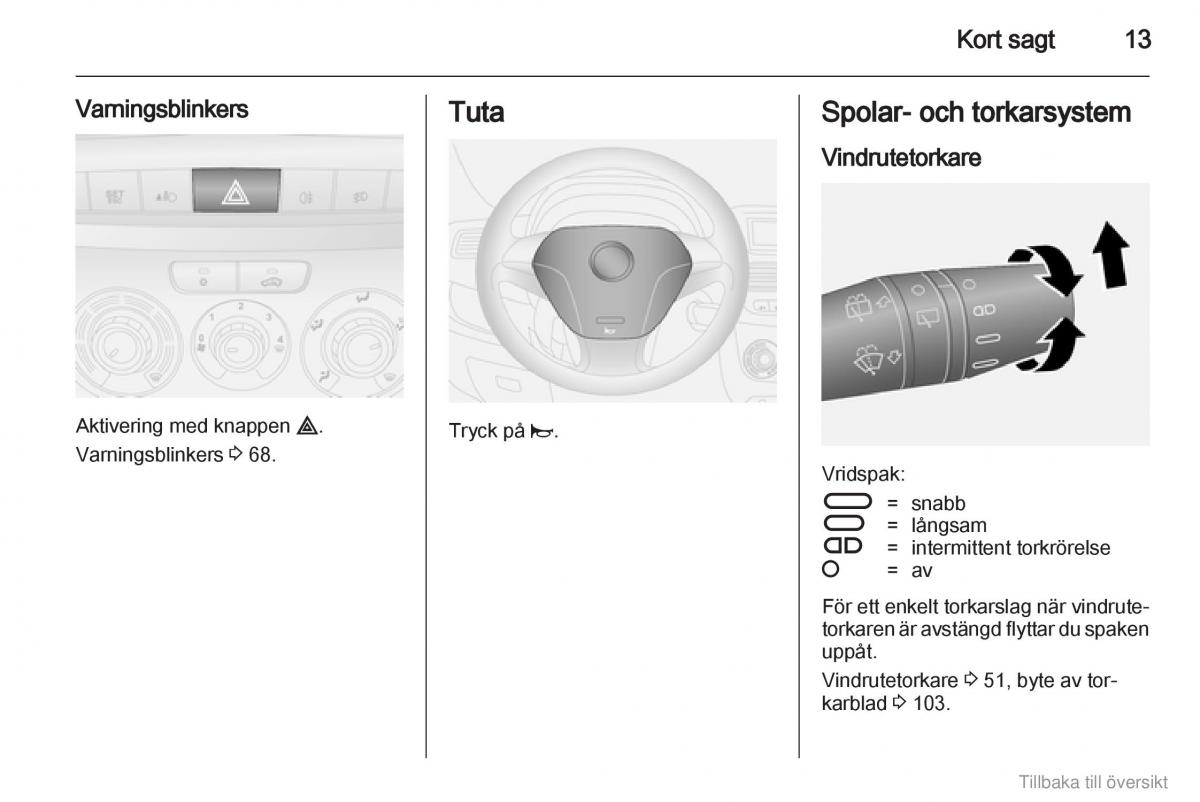 Opel Combo D instruktionsbok / page 14