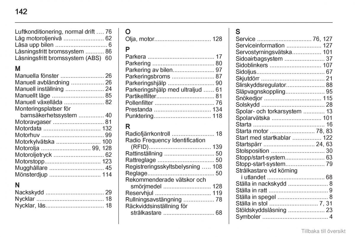 Opel Combo D instruktionsbok / page 143