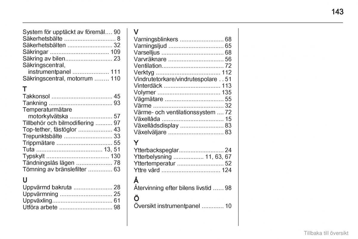 Opel Combo D instruktionsbok / page 144