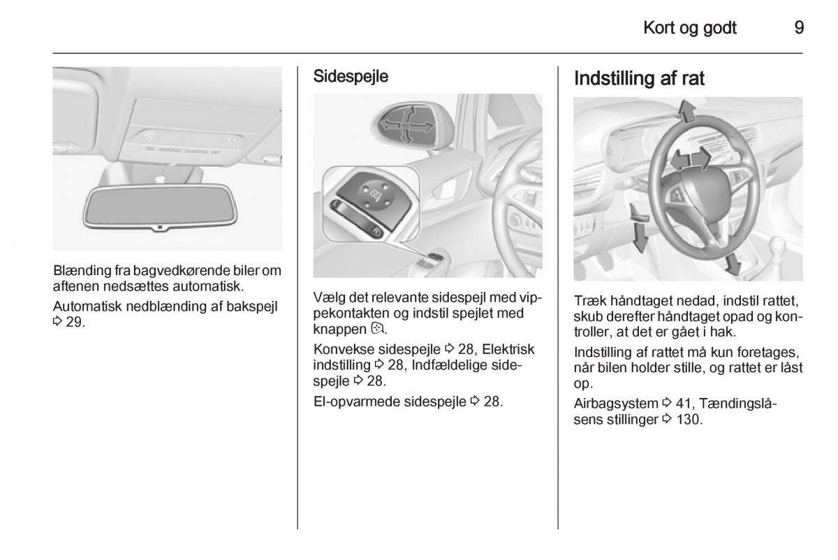 Opel Corsa D Bilens instruktionsbog / page 11