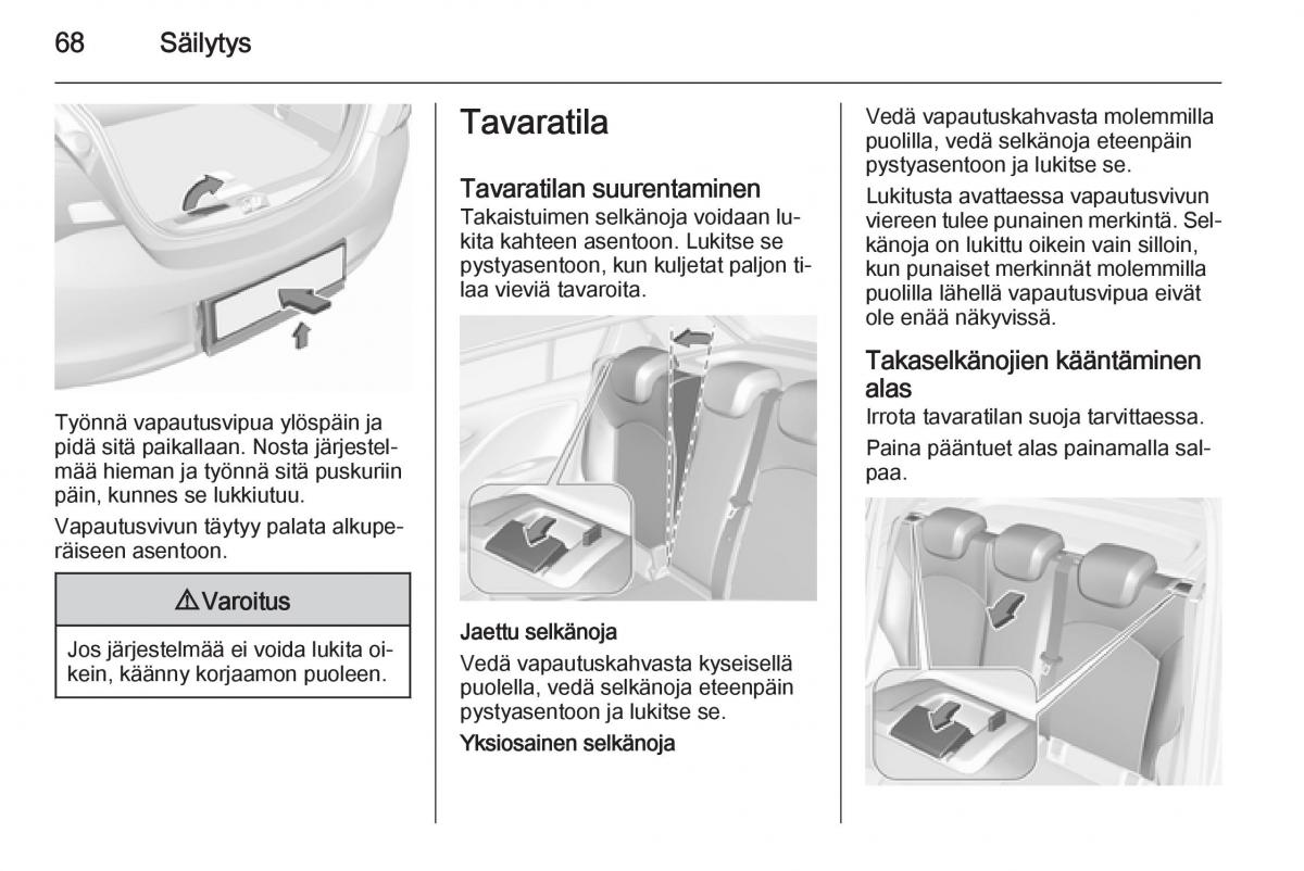 Opel Corsa D omistajan kasikirja / page 70