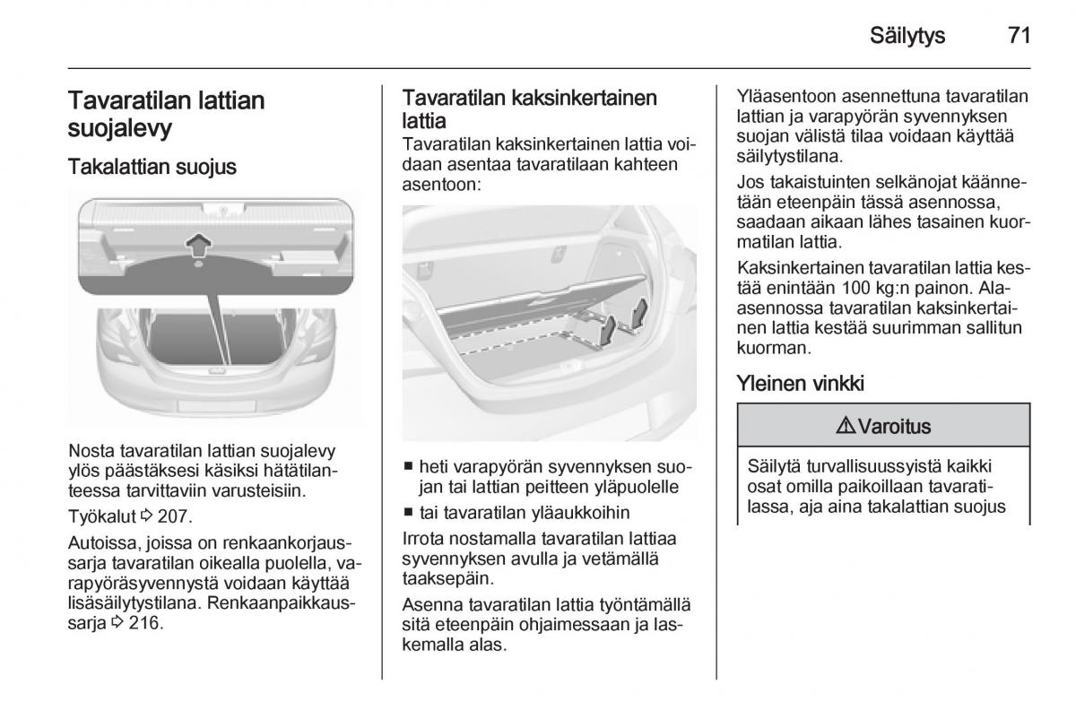 Opel Corsa D omistajan kasikirja / page 73