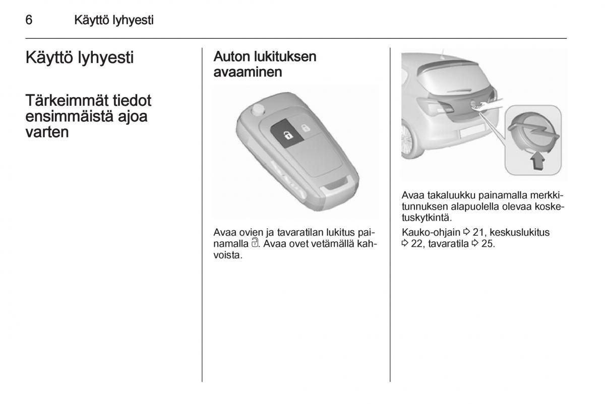 Opel Corsa D omistajan kasikirja / page 8