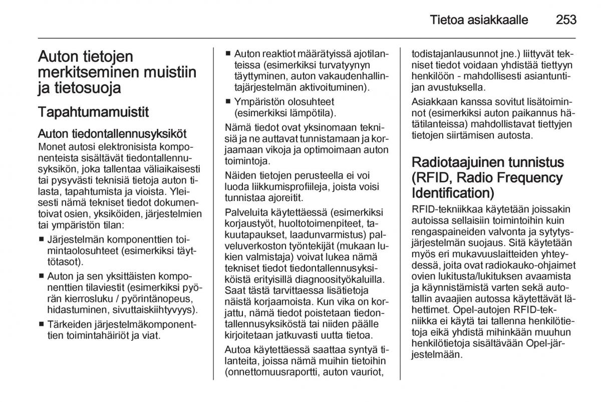 Opel Corsa D omistajan kasikirja / page 255