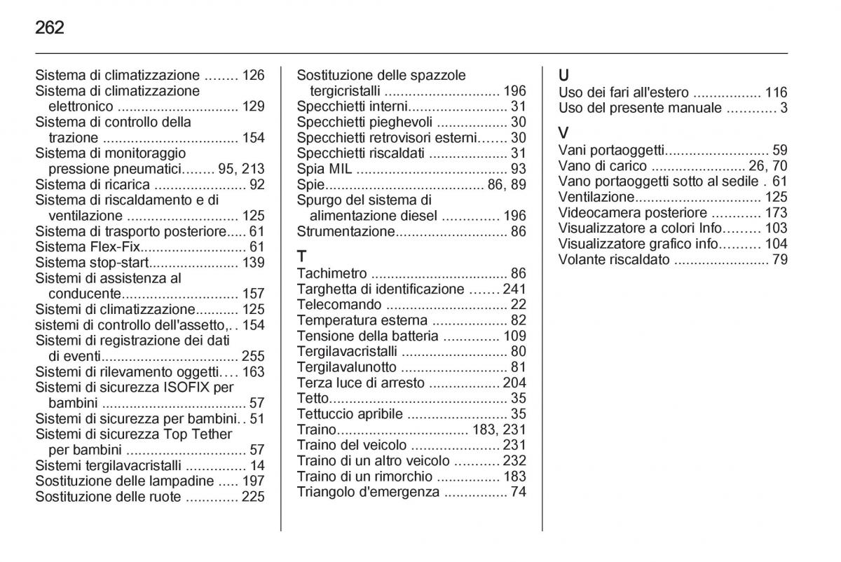 Opel Corsa D manuale del proprietario / page 264