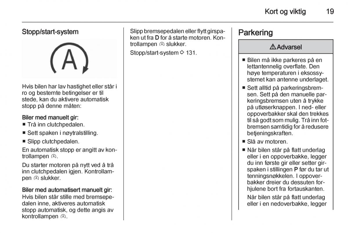 Opel Corsa D bruksanvisningen / page 21