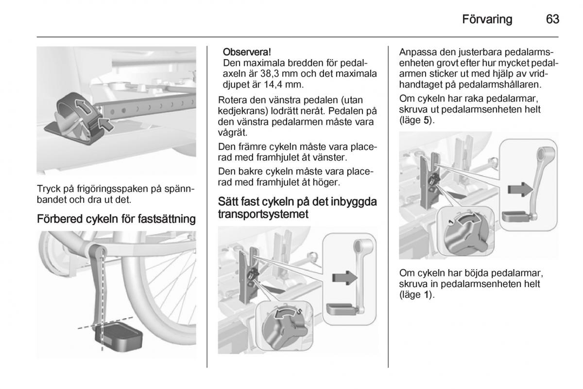Opel Corsa D instruktionsbok / page 65