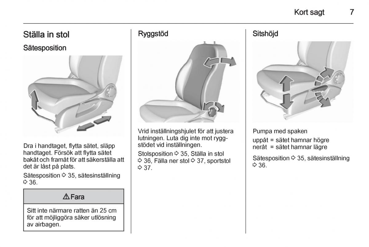 Opel Corsa D instruktionsbok / page 9