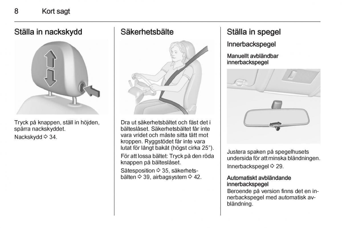 Opel Corsa D instruktionsbok / page 10