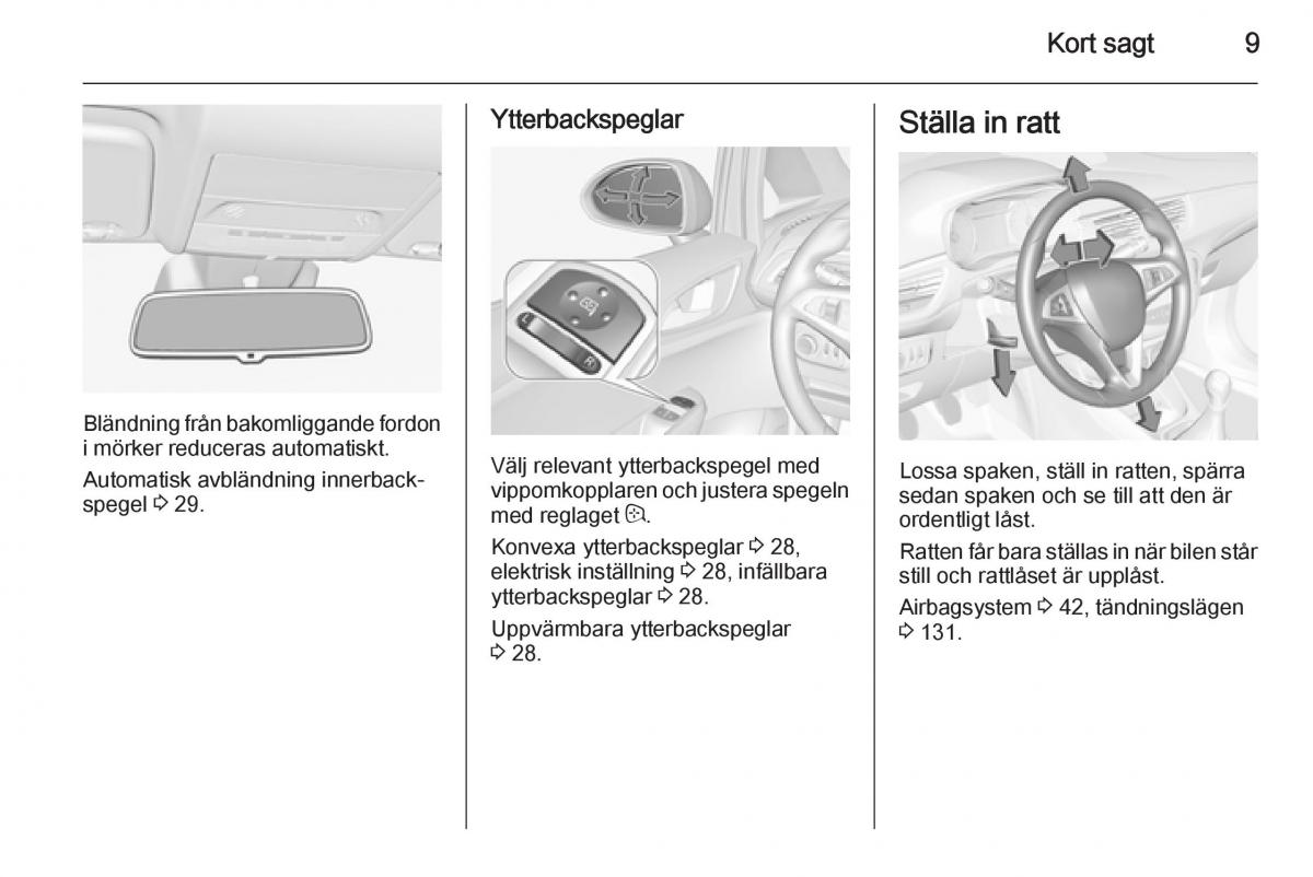 Opel Corsa D instruktionsbok / page 11