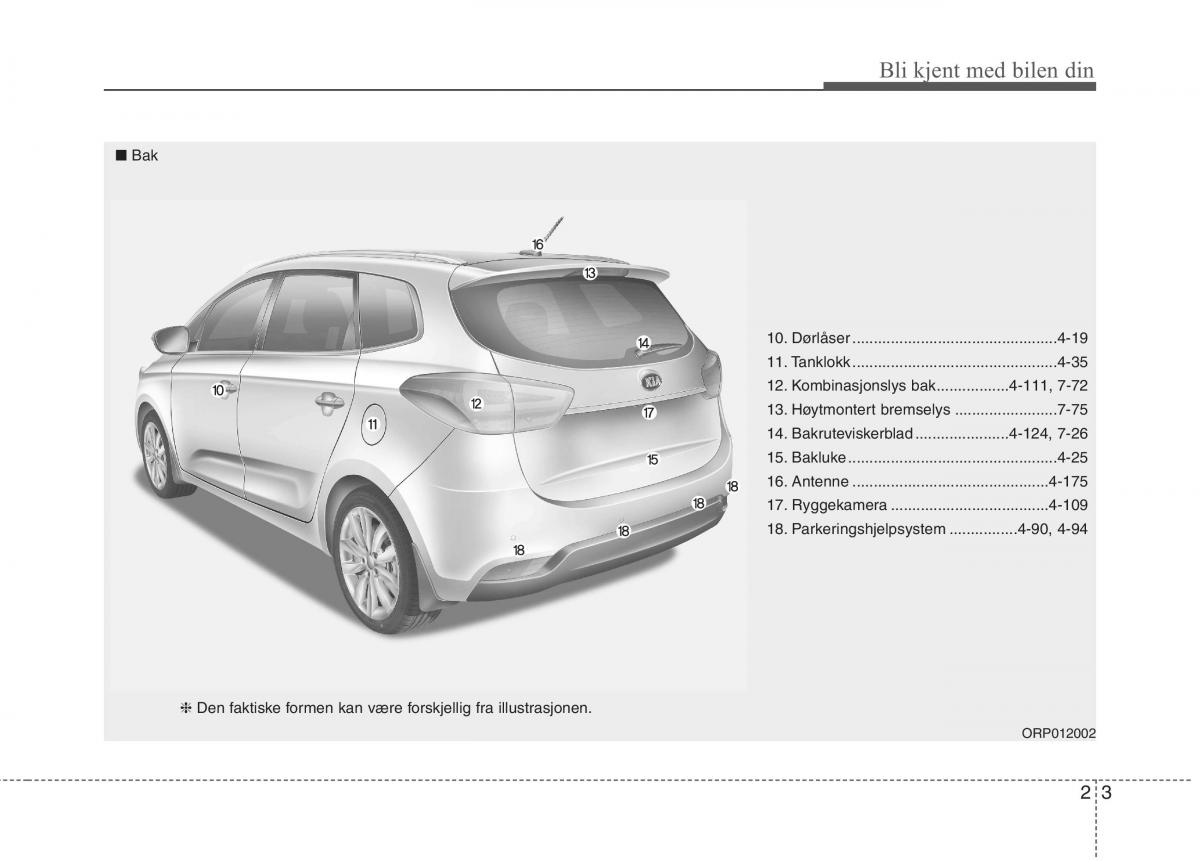 KIA Carens III 3 bruksanvisningen / page 12