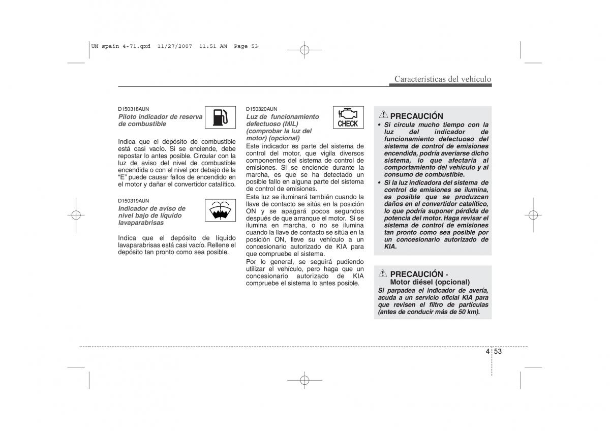 manual  KIA Carens II 2 manual del propietario / page 134