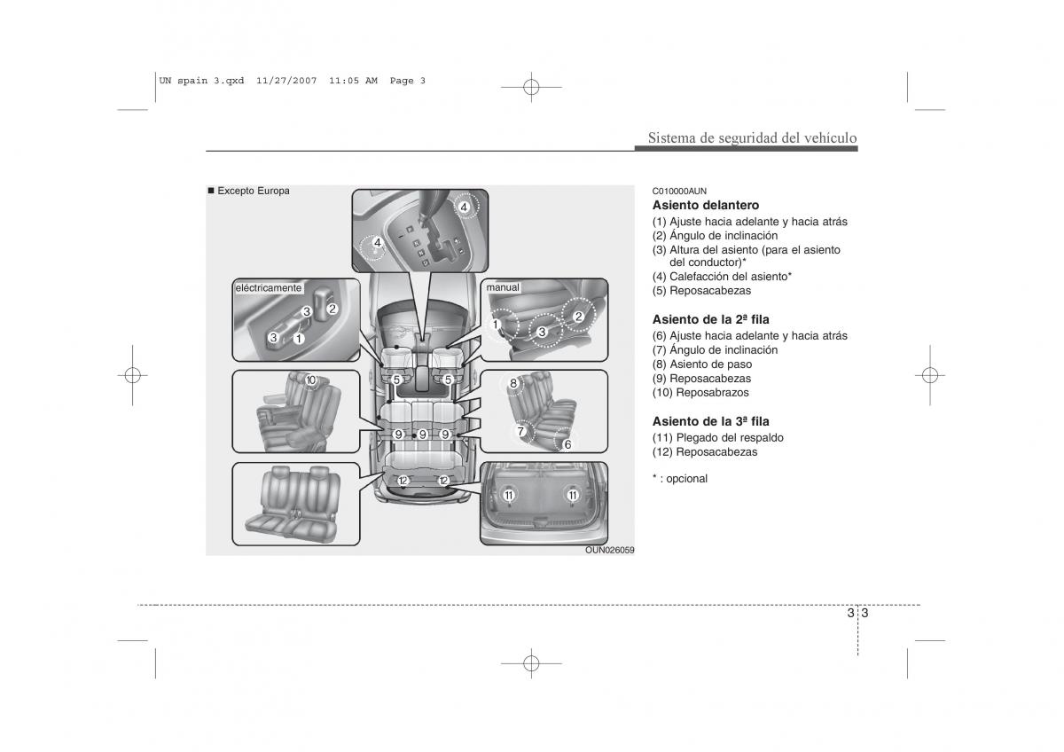 manual  KIA Carens II 2 manual del propietario / page 17