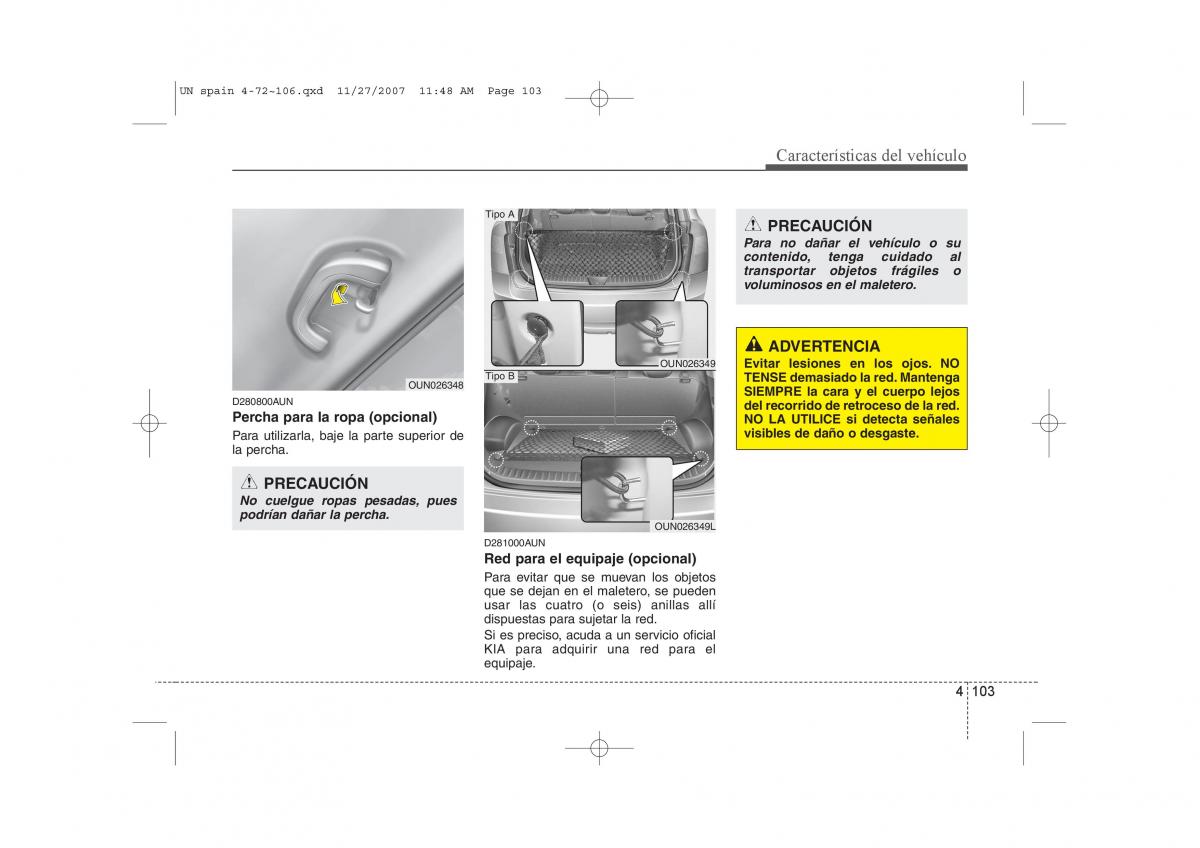 KIA Carens II 2 manual del propietario / page 184