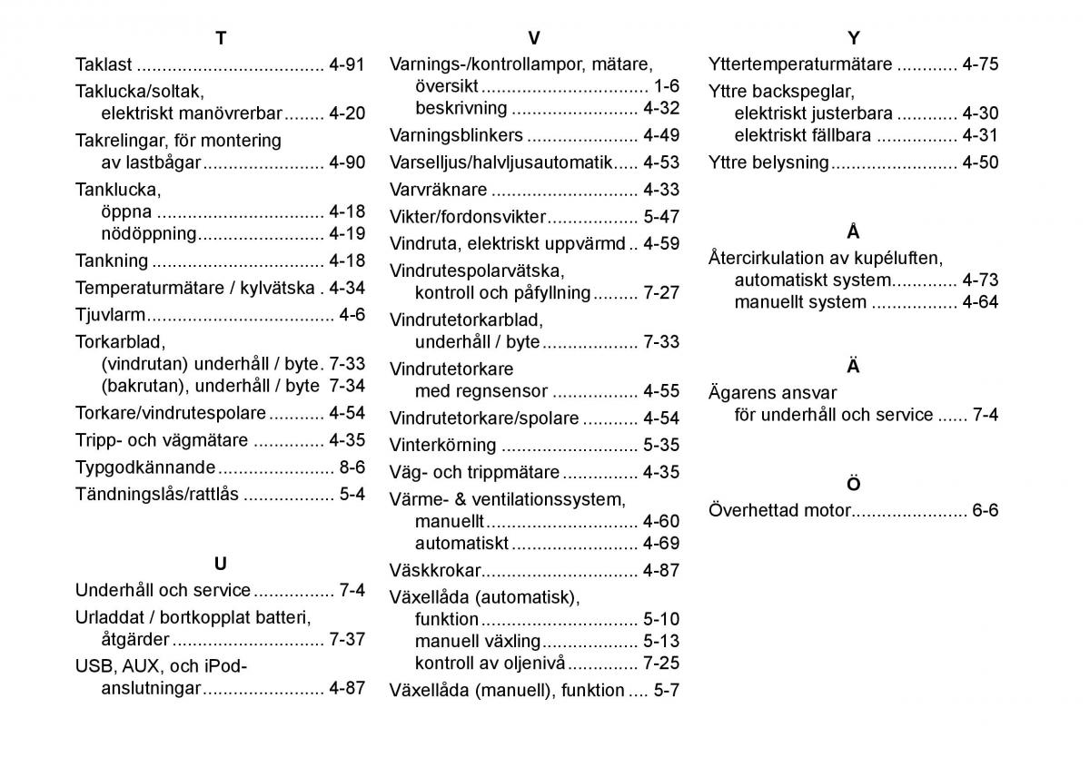 KIA Carens II 2 instruktionsbok / page 7