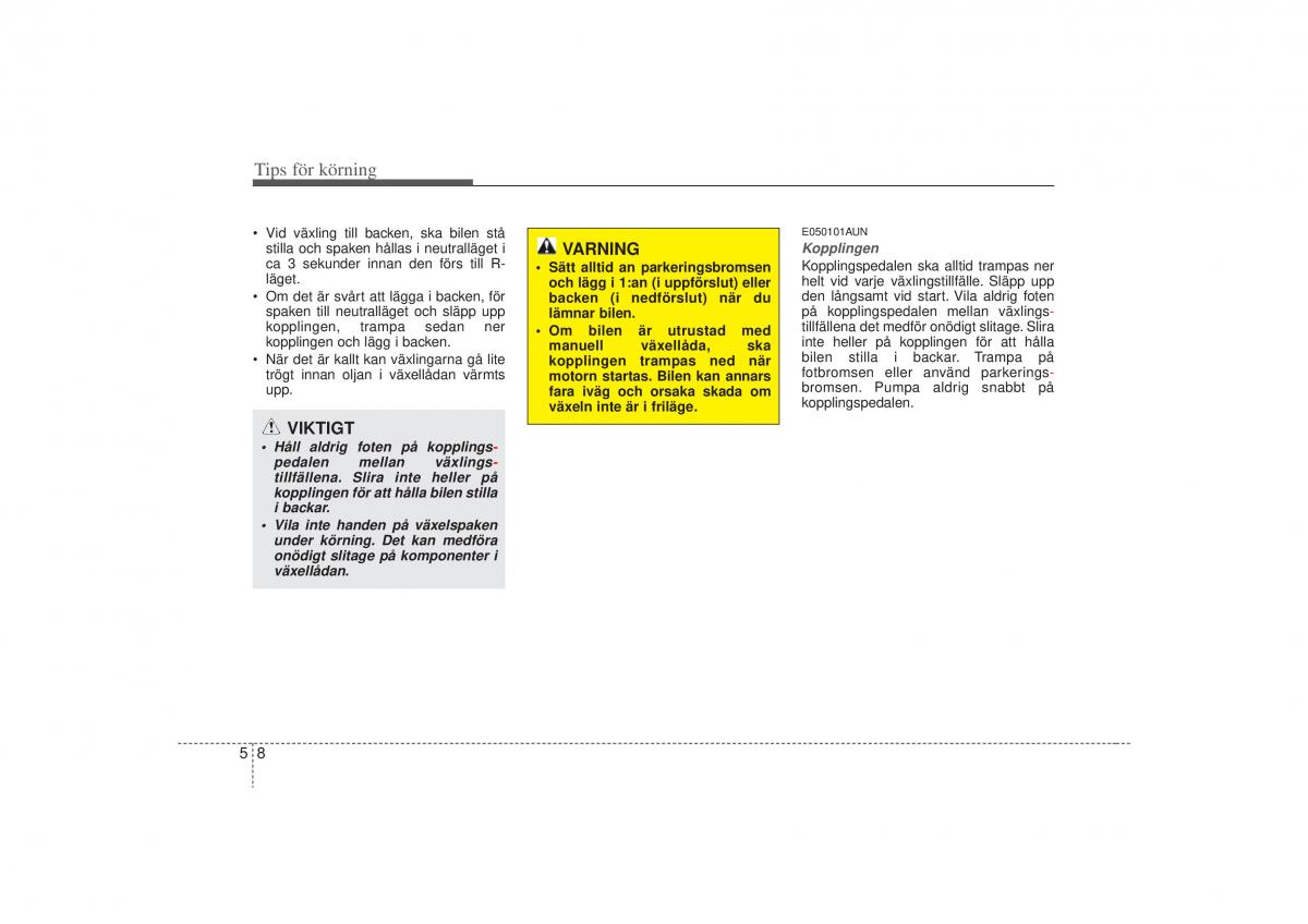 KIA Carens II 2 instruktionsbok / page 197