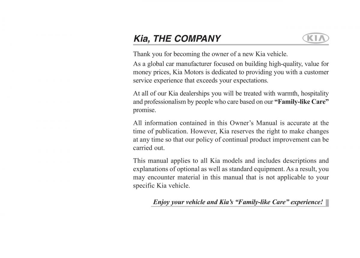 KIA Carens III 3 owners manual / page 1