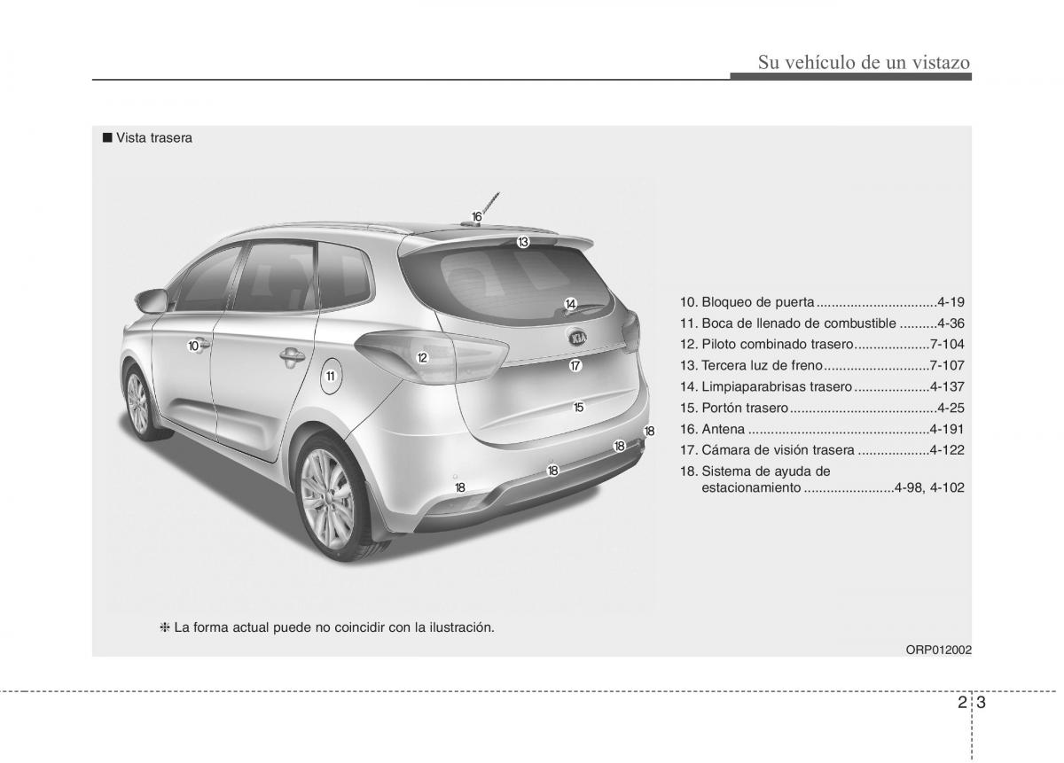 KIA Carens III 3 manual del propietario / page 9