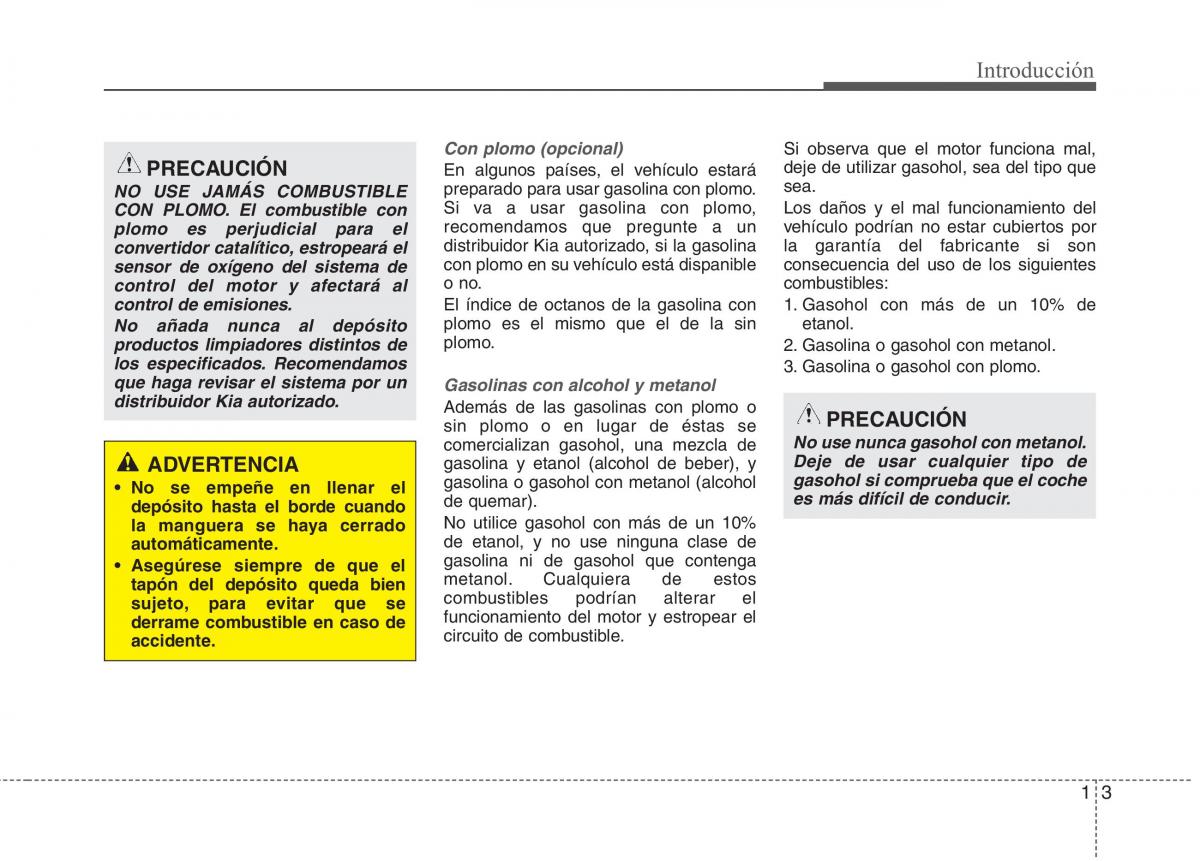 KIA Carens III 3 manual del propietario / page 3
