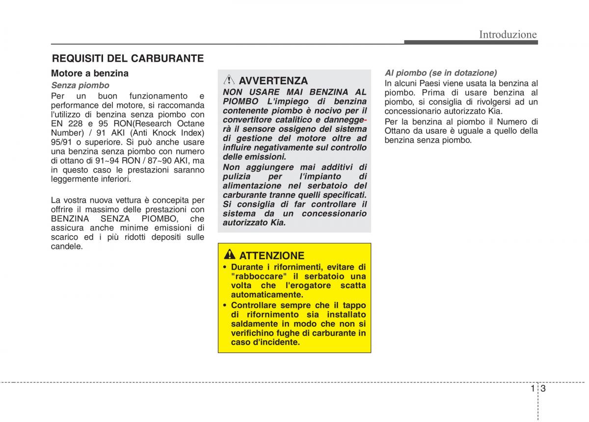 KIA Carens III 3 manuale del proprietario / page 6