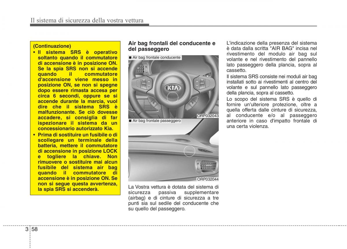 KIA Carens III 3 manuale del proprietario / page 74
