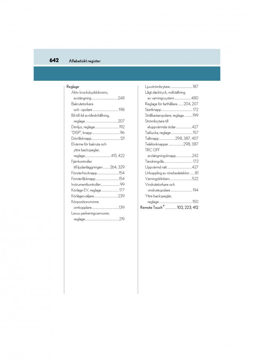 manual  Lexus CT200h instruktionsbok / page 642