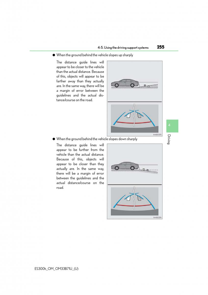 Lexus ES300h VI 6 XV60 owners manual / page 255