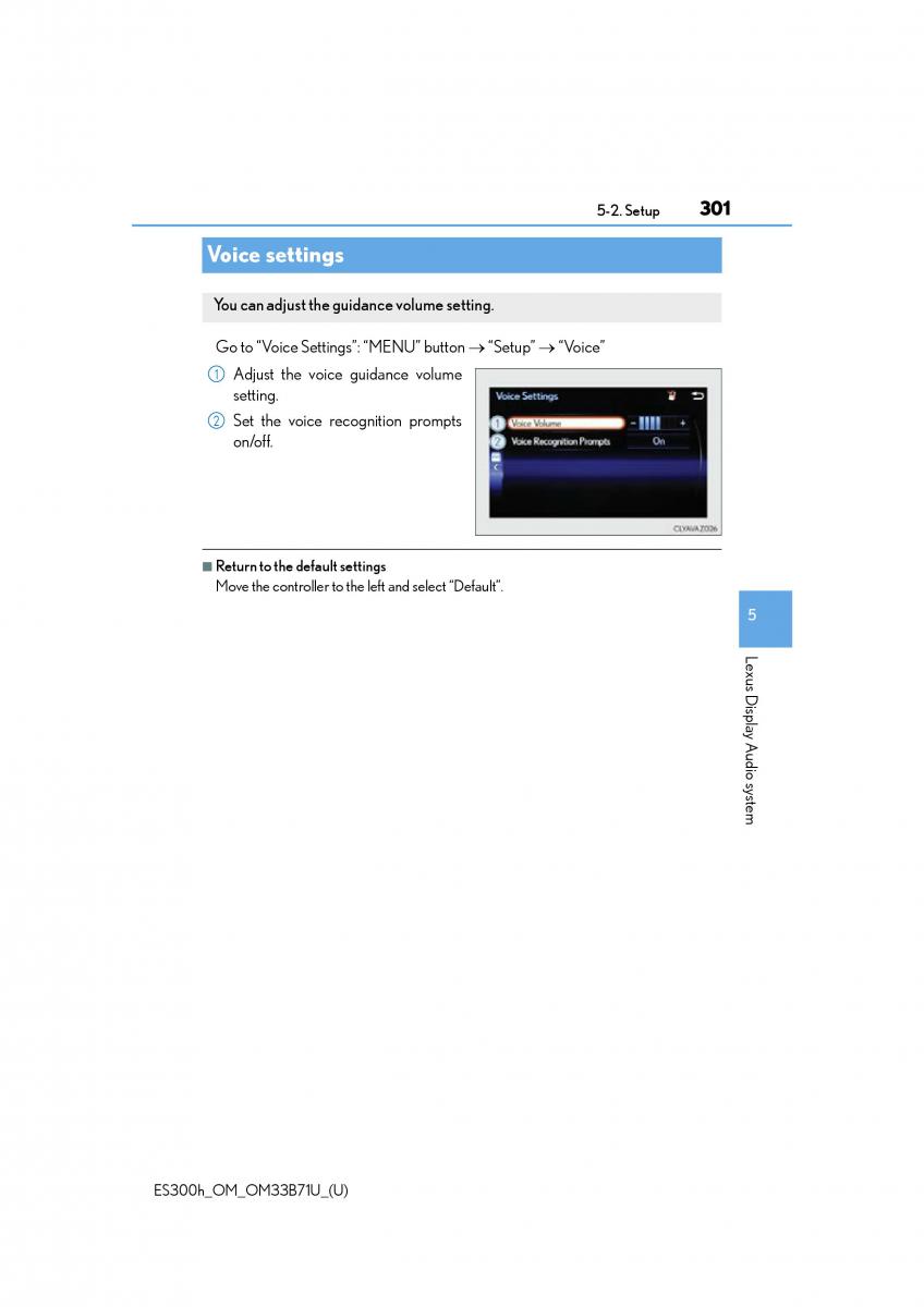 Lexus ES300h VI 6 XV60 owners manual / page 301